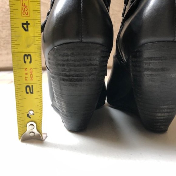 Schuler & Sons Wedge Black Boots SZ 7B - Picture 15 of 15